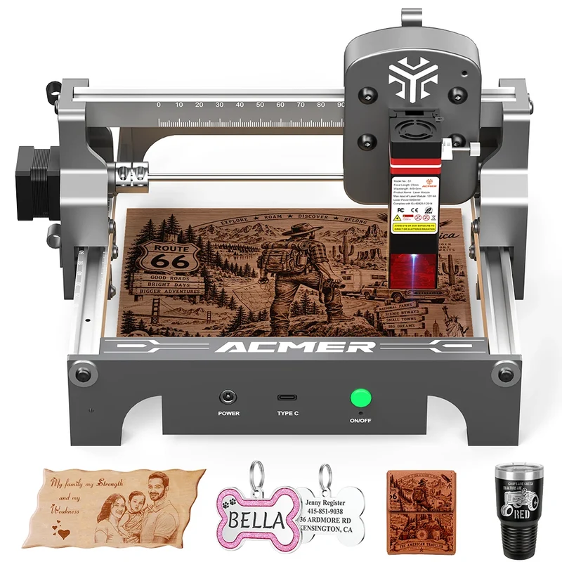 ACMER Portable Laser Engraver and Cutter for Wood and Acrylic