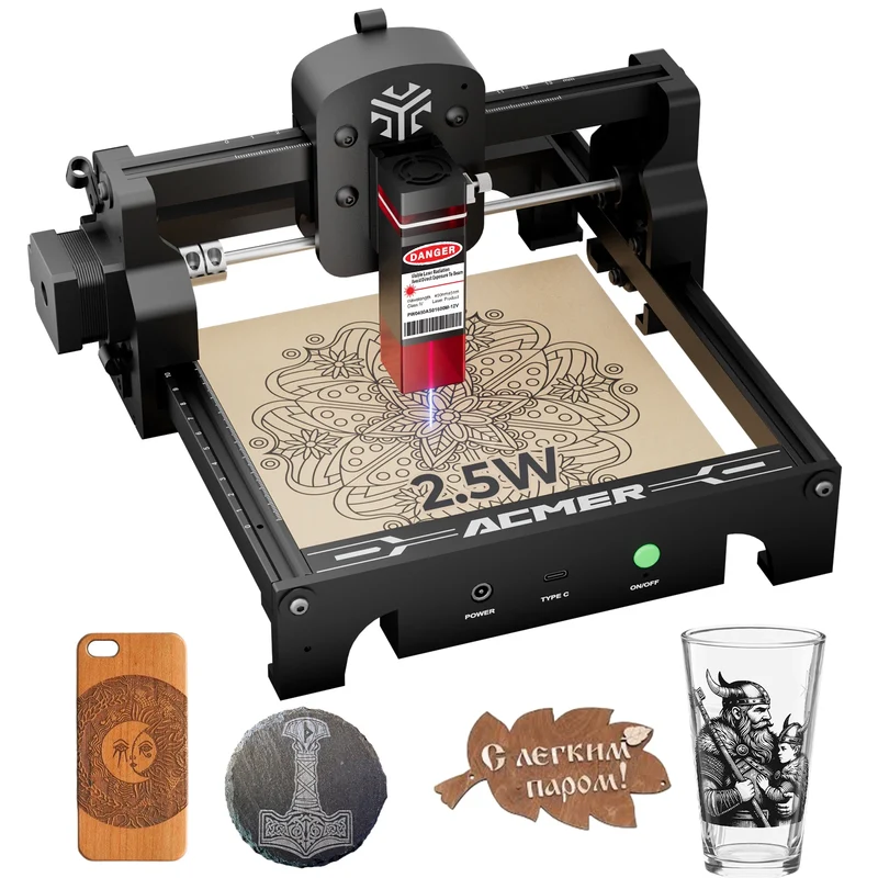 ACMER Portable Laser Engraver and Cutter for Wood and Acrylic