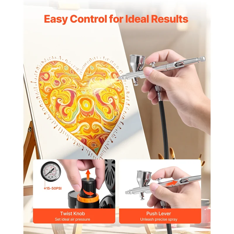 SucceBuy Airbrush Kit With Compressor For Cake And Nail Art