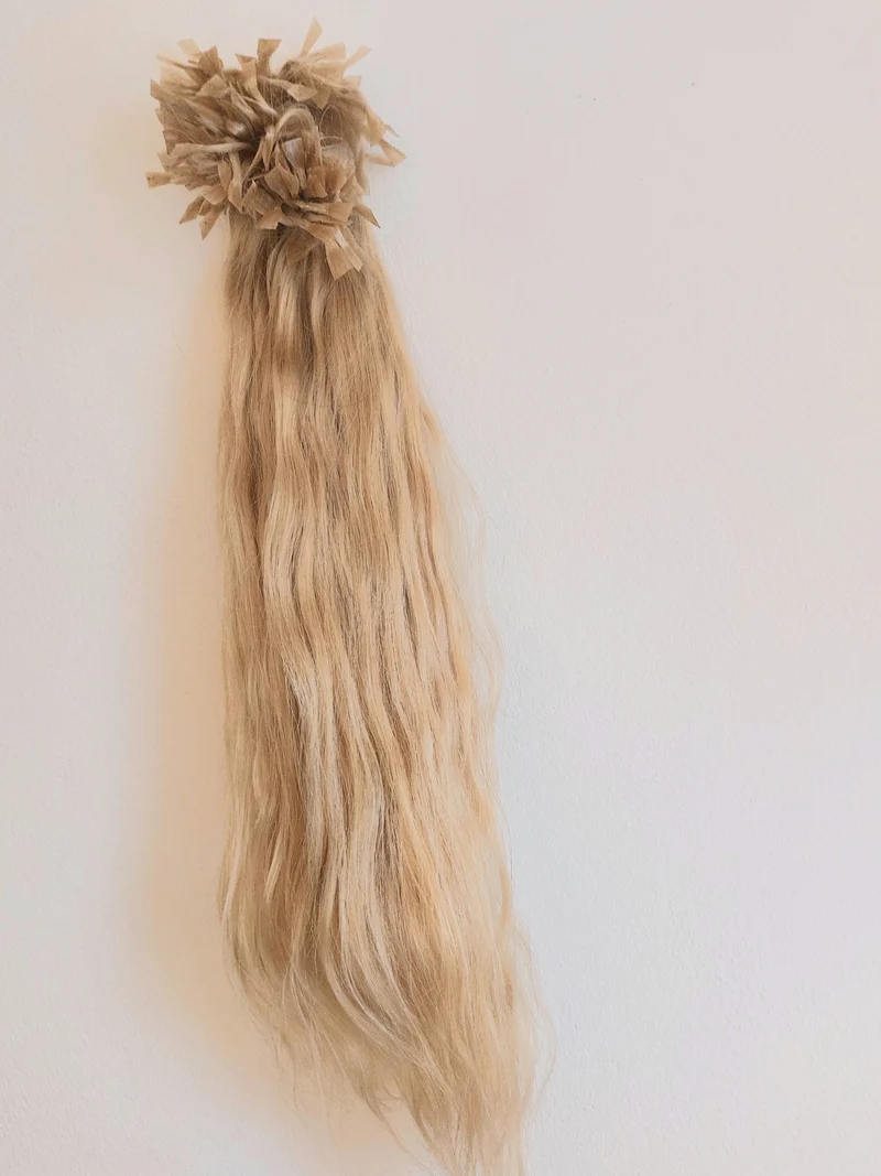 Strähnen aus asiatischem Schnitthaar #22 hellblond - Länge 50 cm