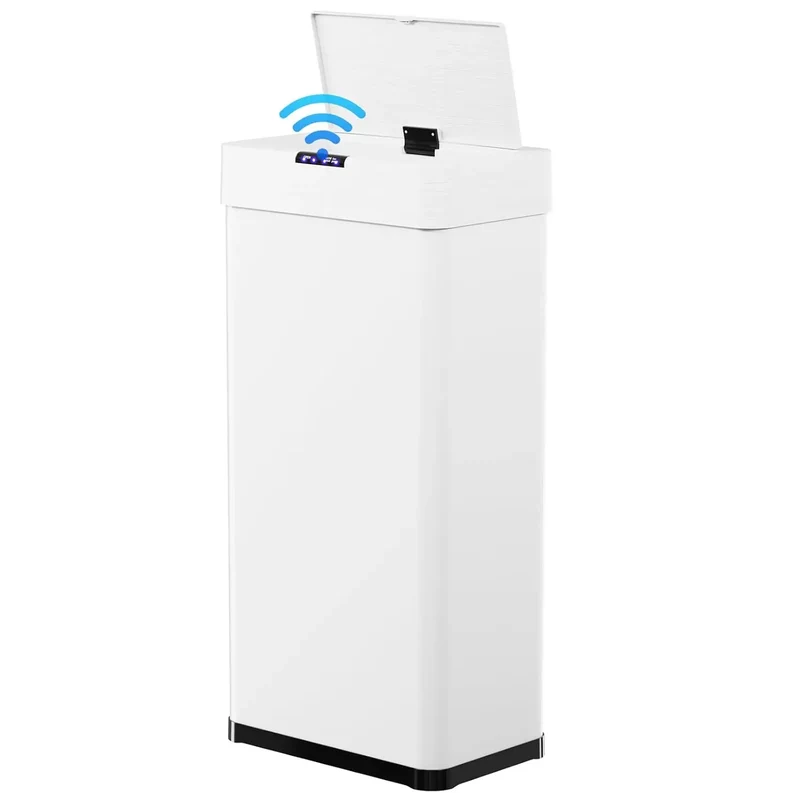 13.2-21.1Gal (50-80L) Motion Sensor Trash Can for Kitchen Stainless Steel Garbage Can Gal Automatic Garbage Smart Bin