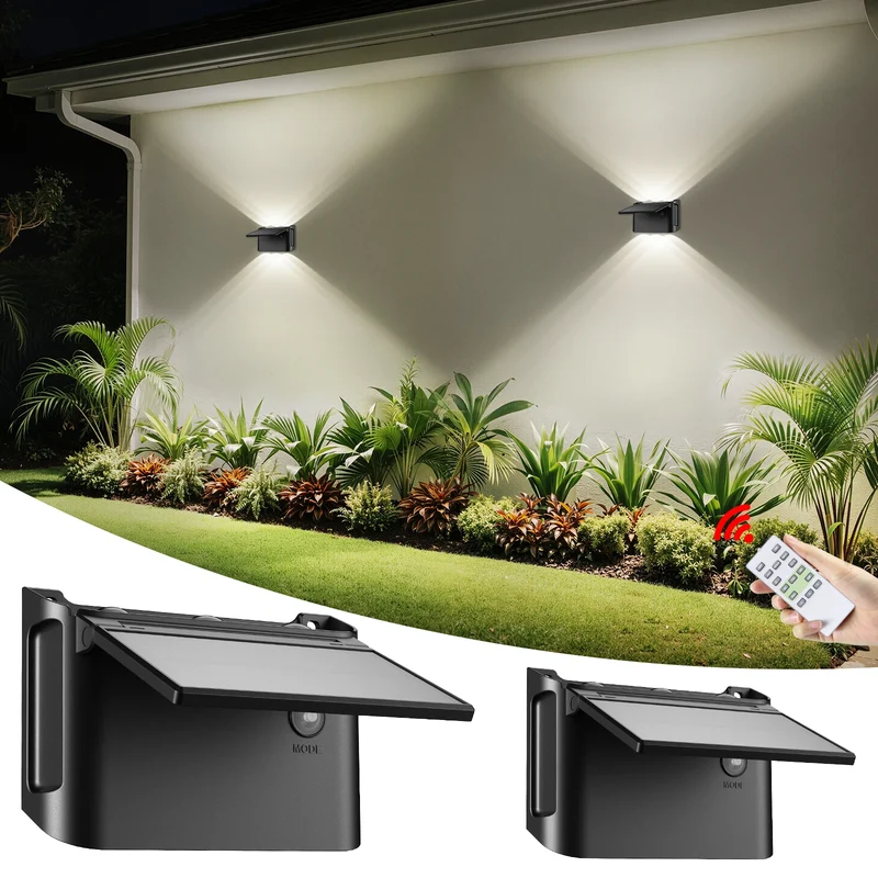 Intelamp Solar Wall Lights With Three Modes For Outdoor Use