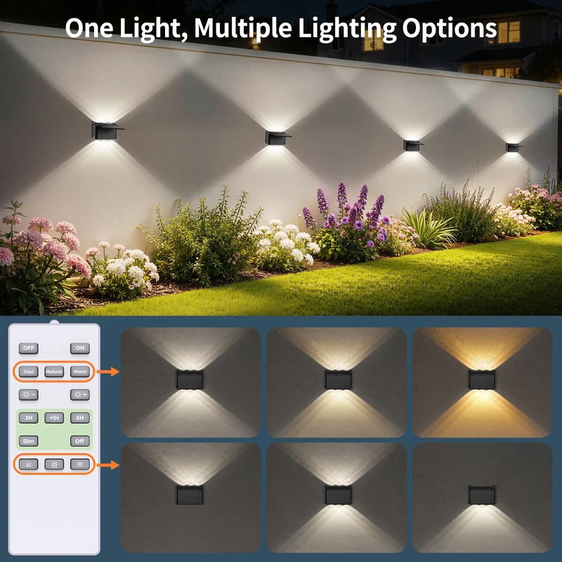 Intelamp Solar Wall Lights With Three Modes For Outdoor Use