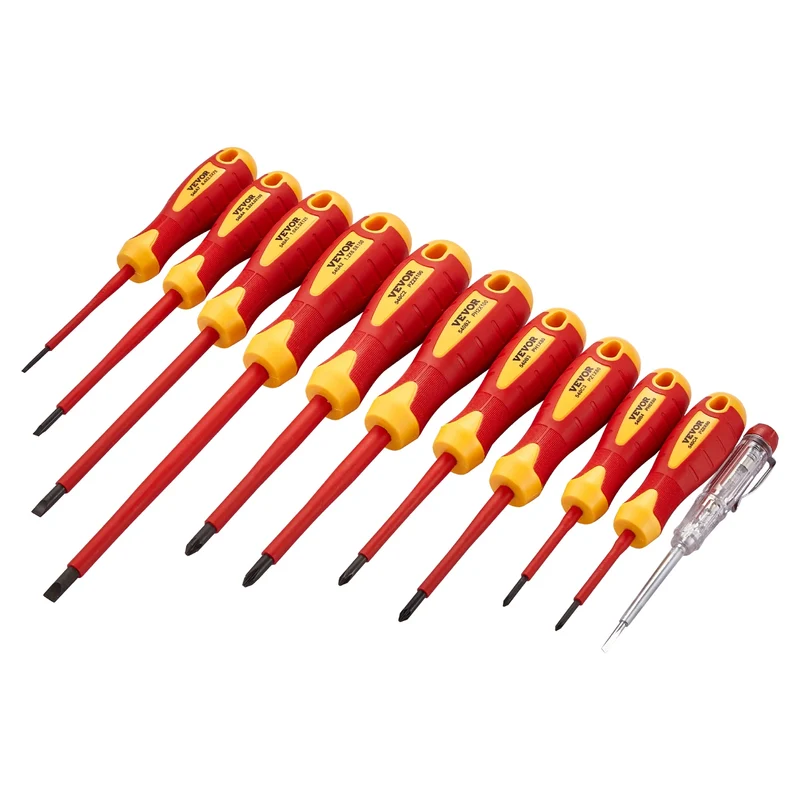SucceBuy Professional Insulated Screwdriver Set for Electrical Work