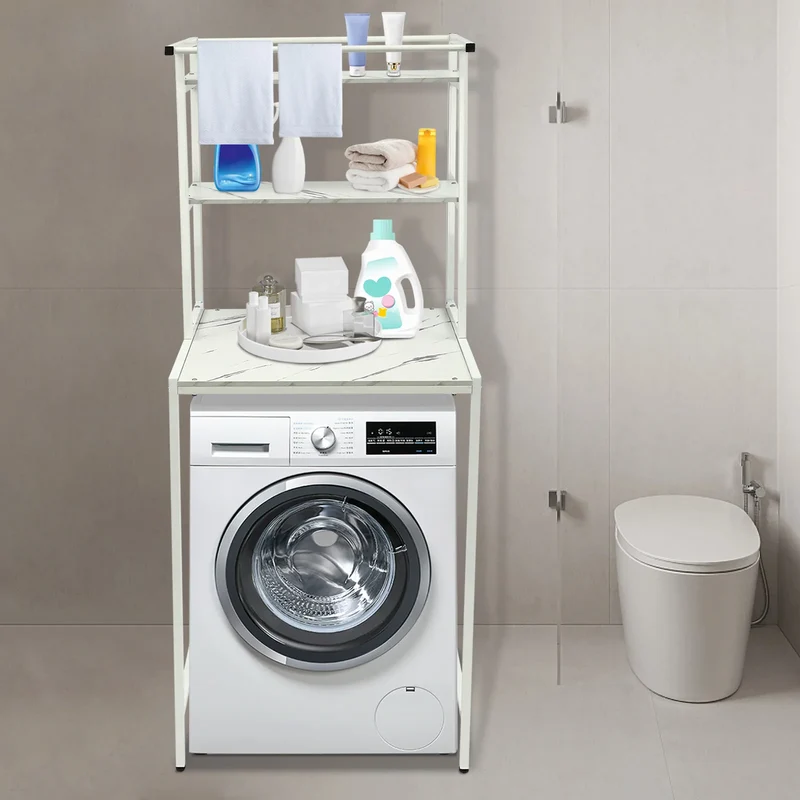 Over Washer And Dryer Three Tier Storage Shelf And Organizer