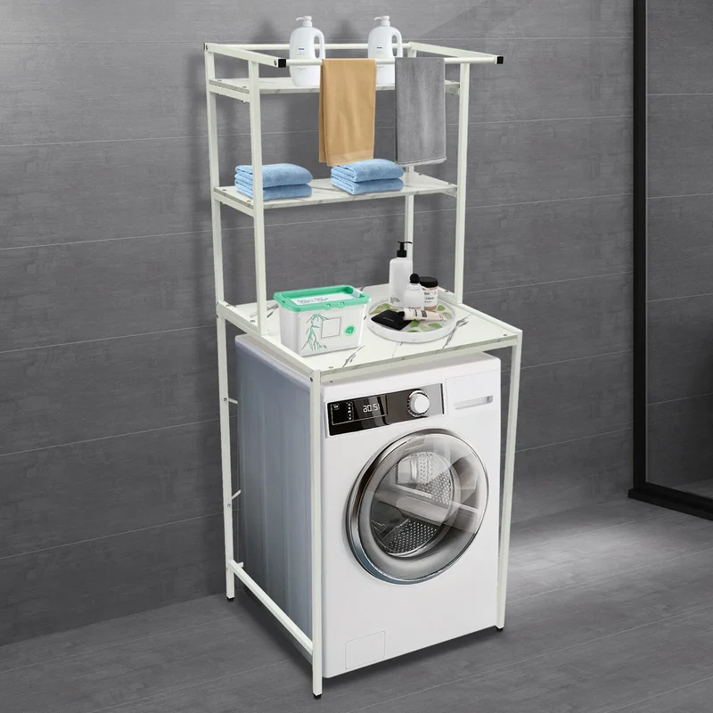 Over Washer And Dryer Three Tier Storage Shelf And Organizer