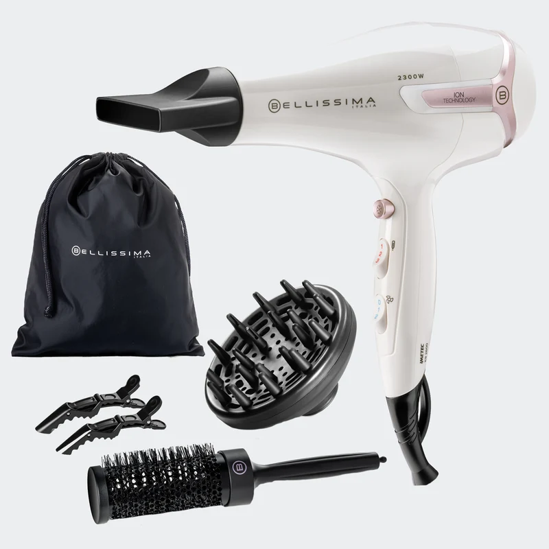 Asciugacapelli con ioni e accessori per lo styling K9 2600