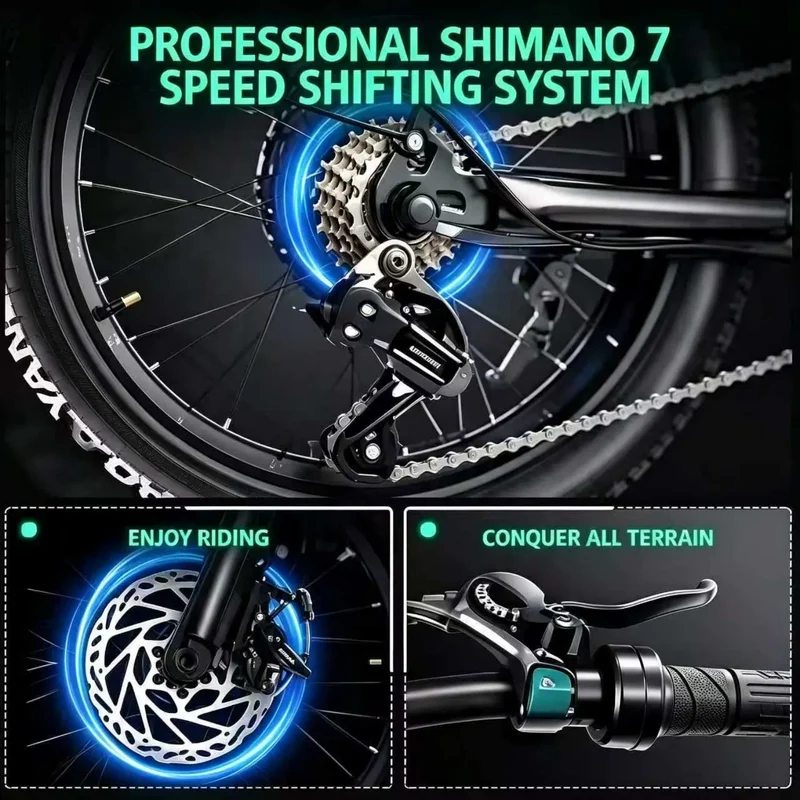 Singletrack Fat Tire Off Road Electric Bicycle With Suspension Fork