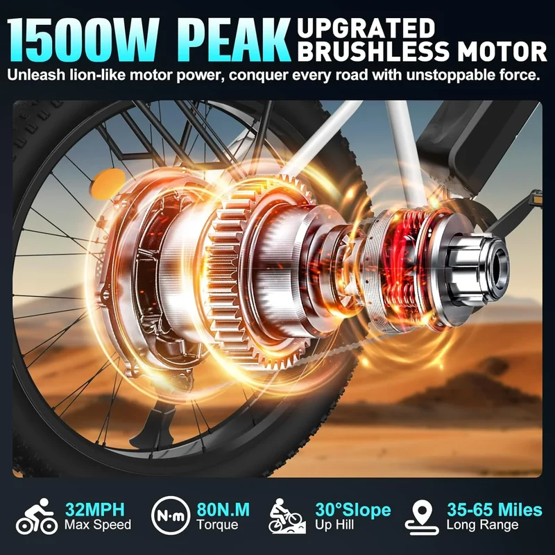 OBX 1000W Electric Mountain Bike With Long Range Battery