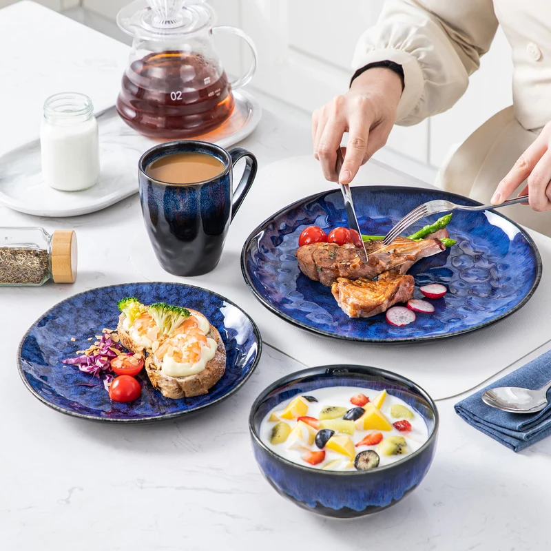 Vancasso Starry Ceramic Dinnerware Set with Plates and Bowls