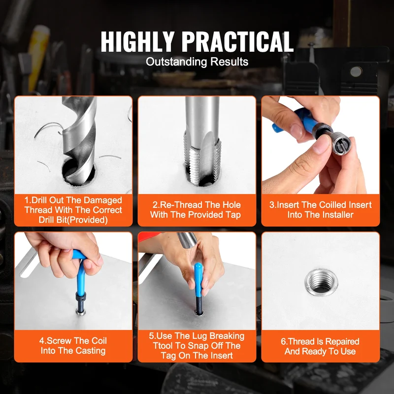 SucceBuy Helicoil Thread Repair Kit With SAE And Metric Inserts