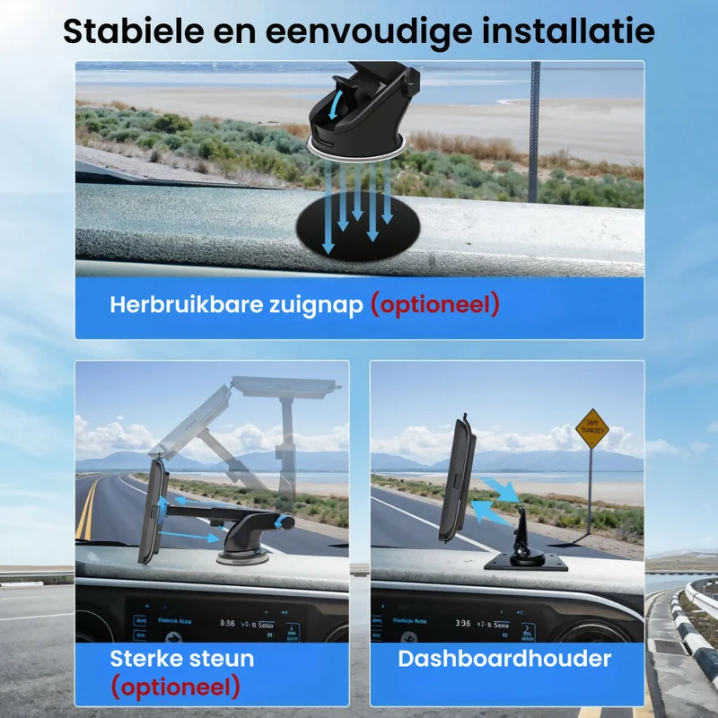 Draadloos smart navigatiesysteem met Apple CarPlay/Android Auto, 7-inch display, bluetooth, AUX, FM, luidspreker