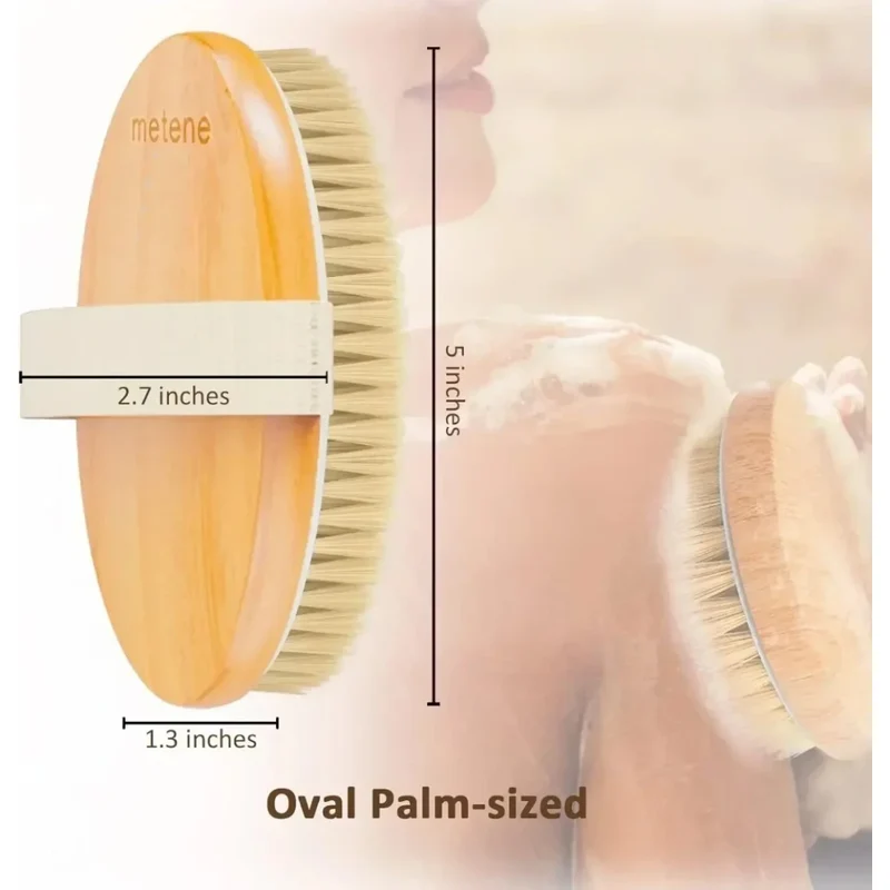 Dry Body Brushes, Exfoliating Body Scrubbers, Natural Bristles for Dry Skin, Improve Circulation, Stop Ingrown Hairs