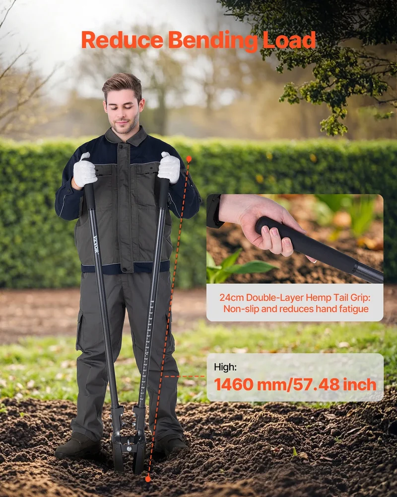 VEVOR Heavy Duty Manual Post Hole Digger for Gardening