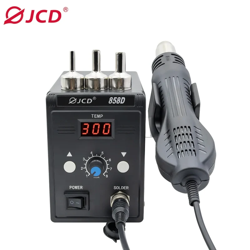 JCD 858D Digital Hot Air Rework Soldering Station for Electronics