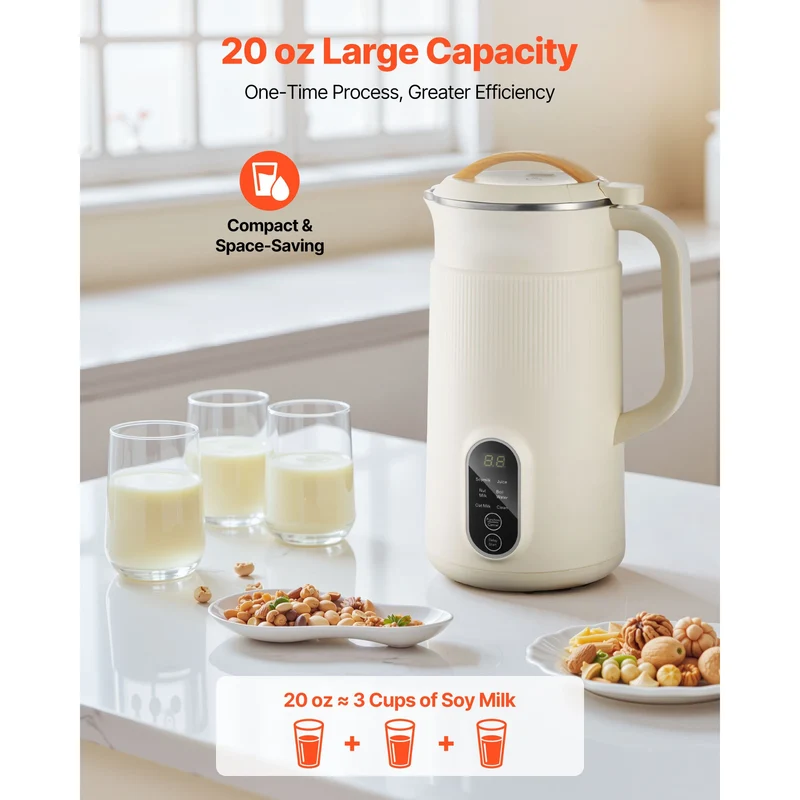 VEVOR 8 In 1 Nut Milk Maker With Self Cleaning Function