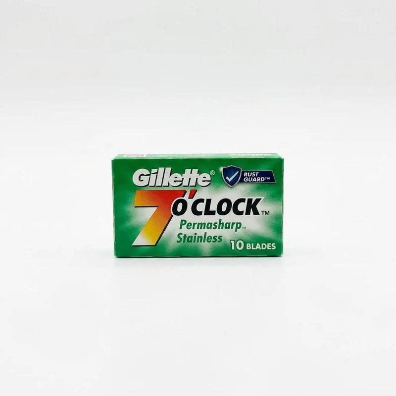 Gillette 7 O'Clock Permasharp Edelstahl Grün