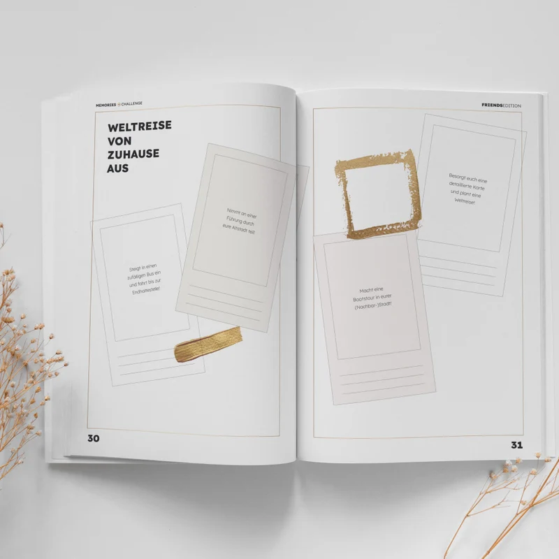 Memories Book für Freunde / Challenge Buch mit über 100 verschiedenen Aufgaben / Erlebnis Fotobuch für garantierte Abenteuer / Friends Edition