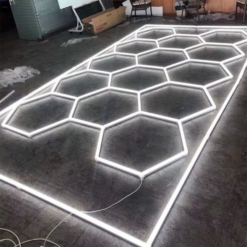 Honeycomb Hex Light Hexagon LED Lighting for Garage Workshop Lighting Car Detail for Car Wash Beauty Station Office Ship from US