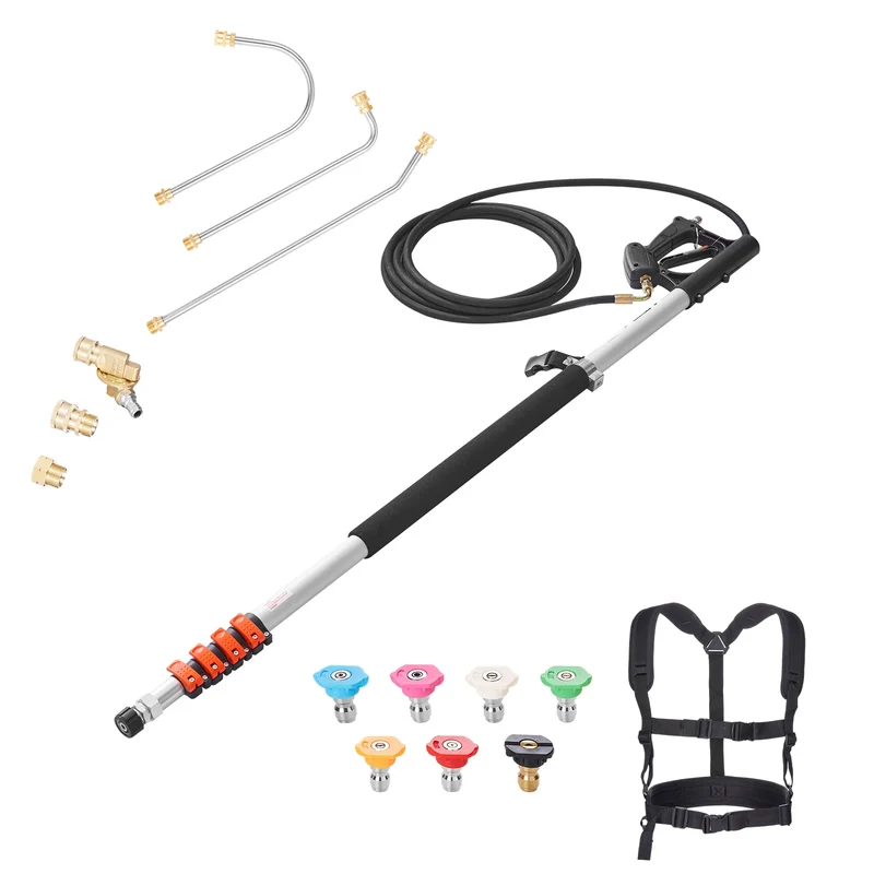 VEVOR Telescoping Pressure Washer Wand With Adjustable Extension Spray Nozzles