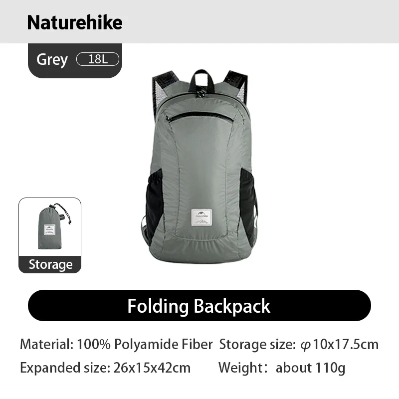 Naturehike Ultralight Foldable Waterproof Backpack for Hiking and Camping