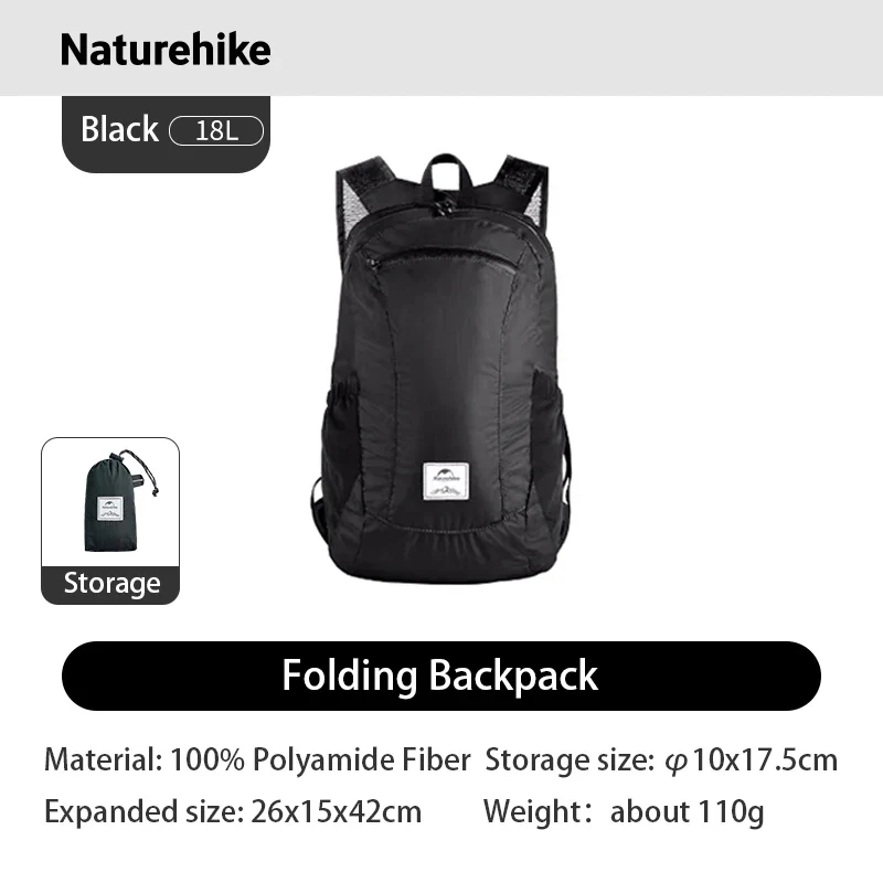 Naturehike Ultralight Foldable Waterproof Backpack for Hiking and Camping