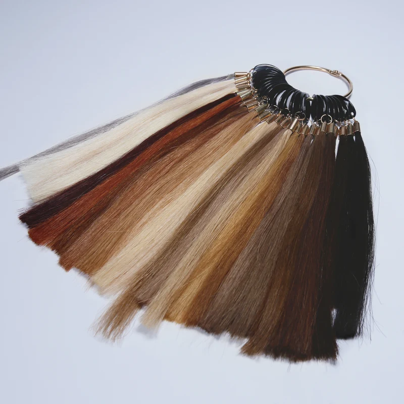 Echthaar-Farbring 32 Standard-Farben und 3 Ombréfarben
