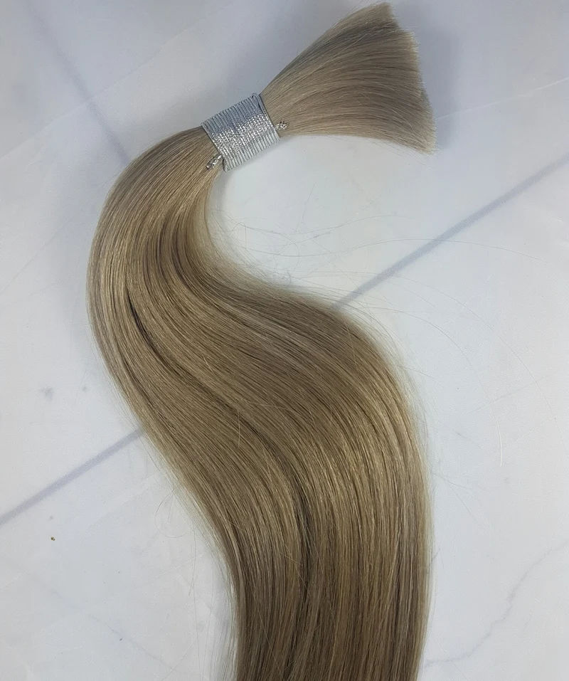Strähnen Nr. 15 - silberaschblond - glatt