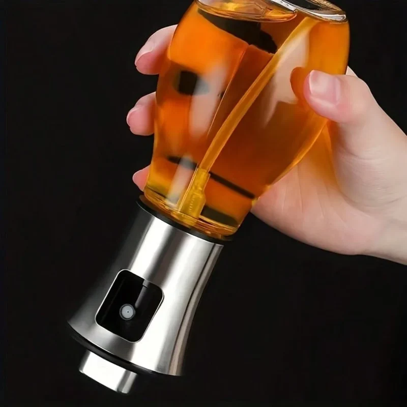 200ml Oil Sprayer Bottle, 304 Stainless Steel Mister & Glass, Drizzling Mist Spray for Kitchen Cooking, with Free Funnel