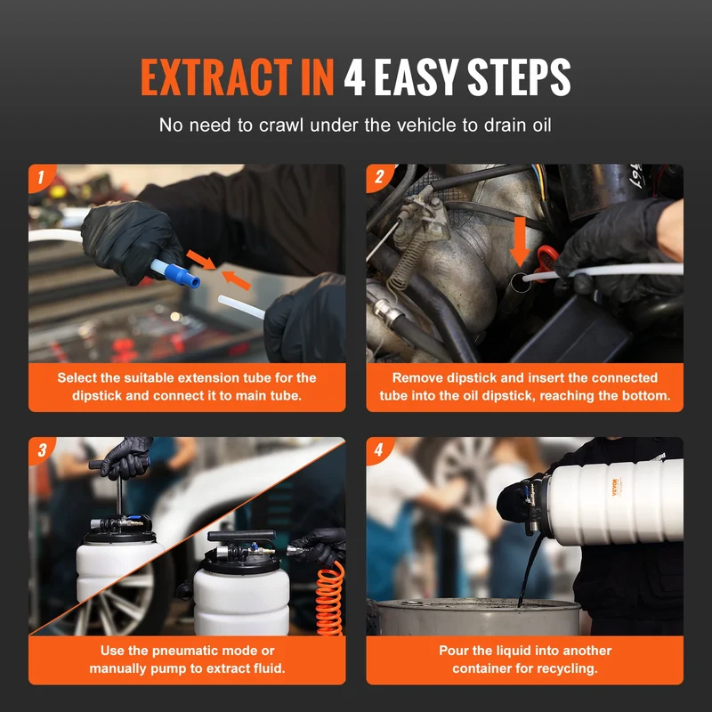 SucceBuy Pneumatic Fluid Extractor For Automotive Fluid Removal