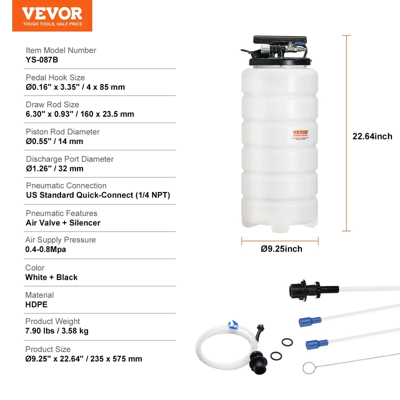 SucceBuy Pneumatic Fluid Extractor For Automotive Fluid Removal
