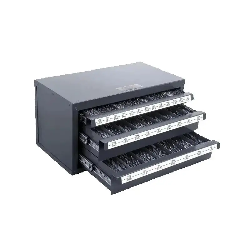 SucceBuy Steel Drill Bit Dispenser Organizer Cabinet With Drawers