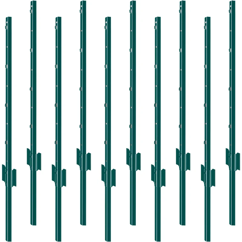 SucceBuy Heavy Duty Carbon Steel T Post Fence Stakes Outdoor