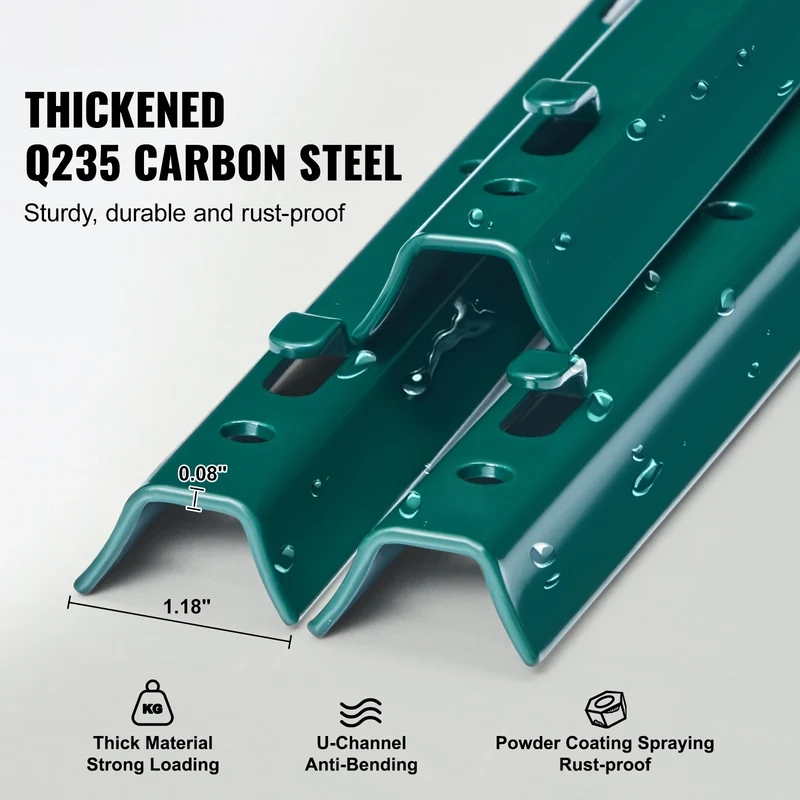 SucceBuy Heavy Duty Carbon Steel T Post Fence Stakes Outdoor