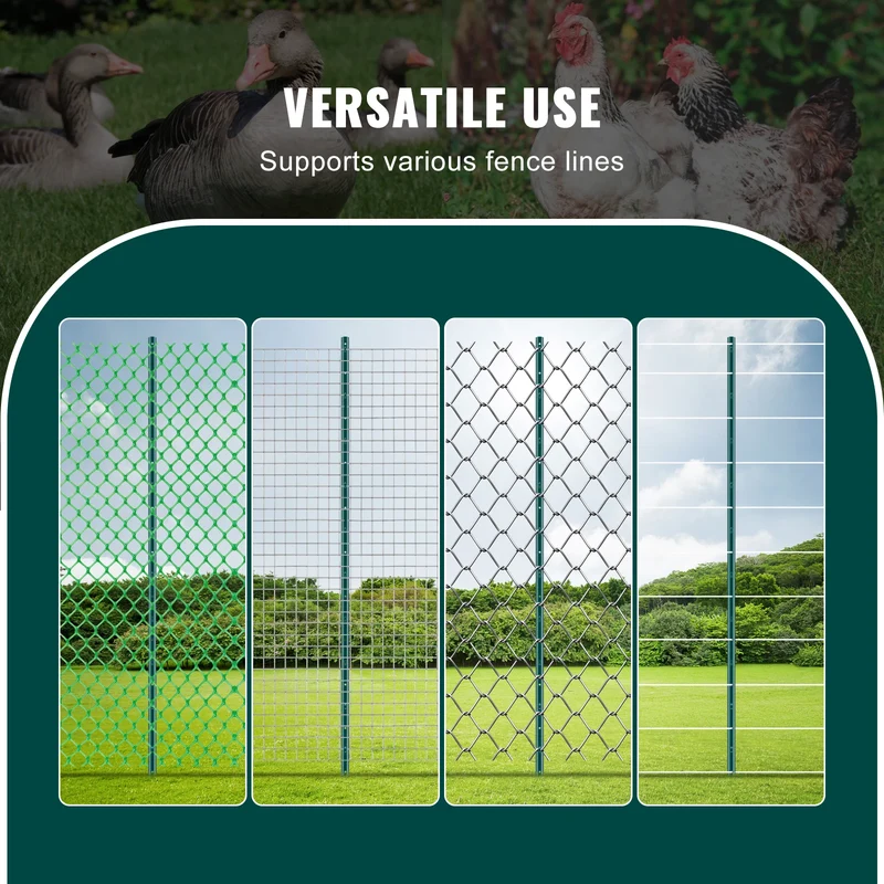 SucceBuy Heavy Duty Carbon Steel T Post Fence Stakes Outdoor