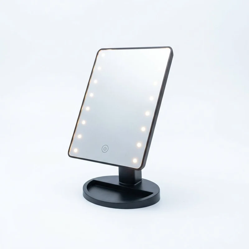Schminkspiegel 16 LED Touch Dimmbar Schwarz
