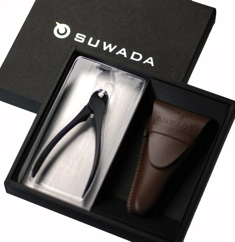 Black Small Nail Nipper Gift Set with Leather Case