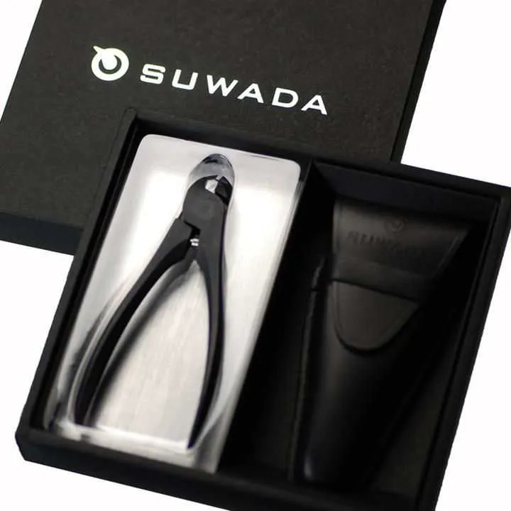 Black Large Nail Nipper Gift Set with Leather Case