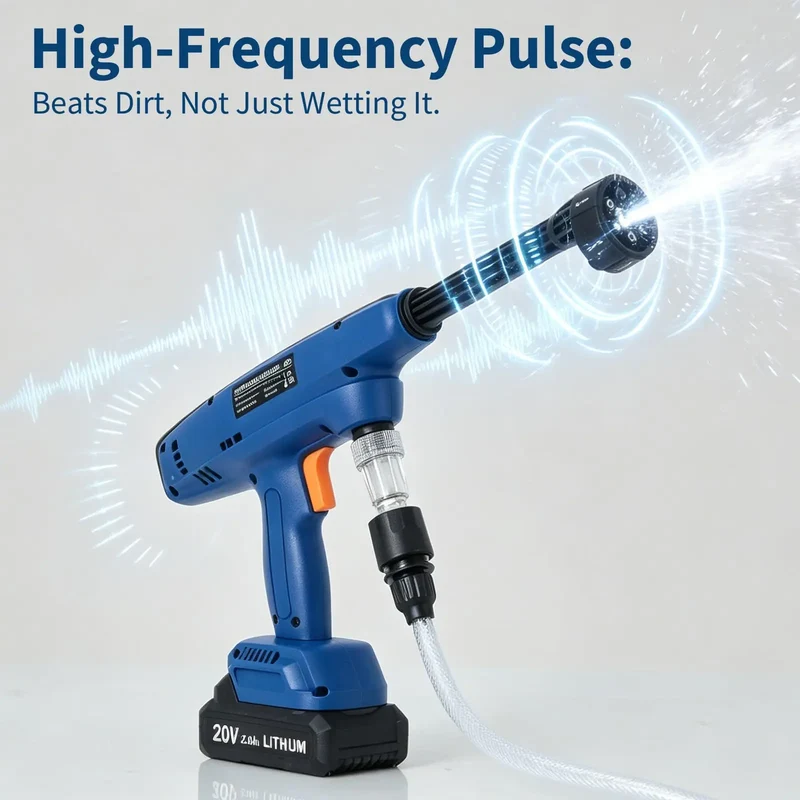 HiMISS Cordless Pressure Washer With 2 Batteries And 6-In-1 Nozzle