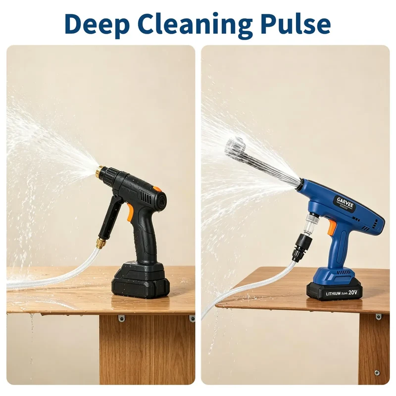HiMISS Cordless Pressure Washer With 2 Batteries And 6-In-1 Nozzle