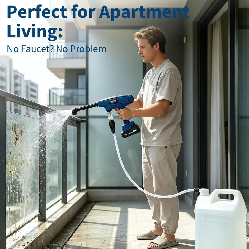 HiMISS Cordless Pressure Washer With 2 Batteries And 6-In-1 Nozzle