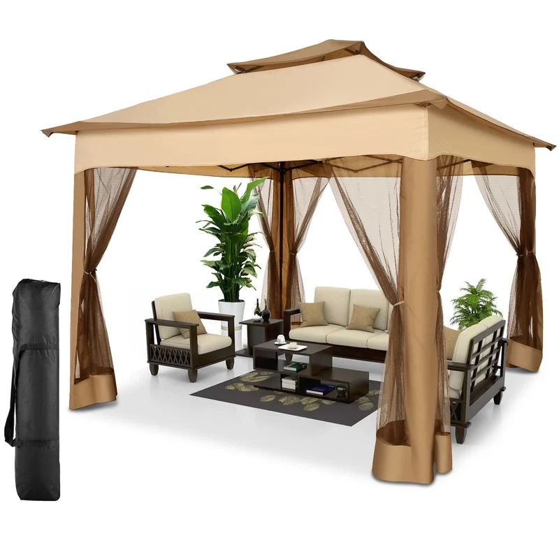 Tooluck Pop Up Canopy With Mosquito Netting And Ventilation