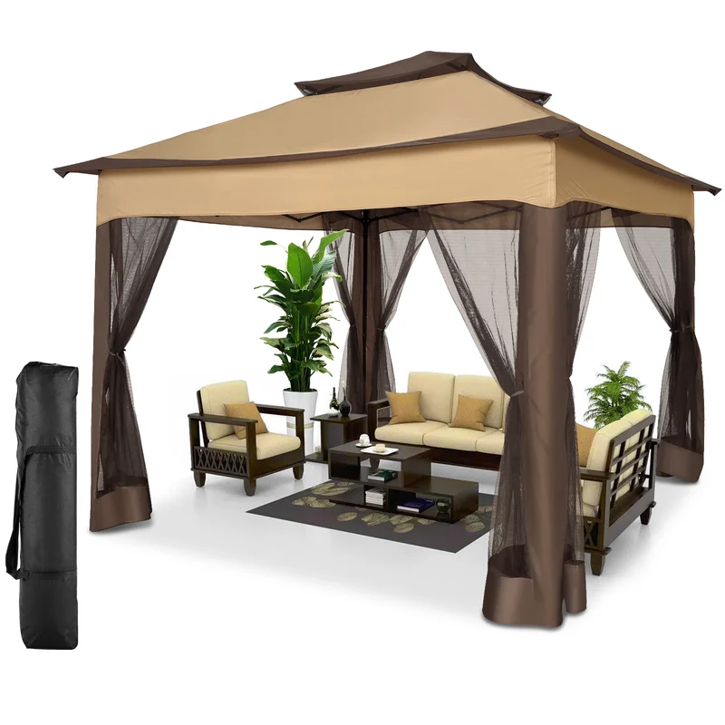 Tooluck Pop Up Canopy With Mosquito Netting And Ventilation