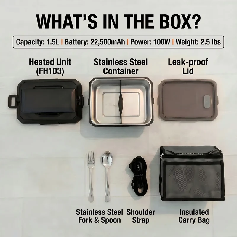 Electric Heating Lunch Box USB Warmer With Display Screen