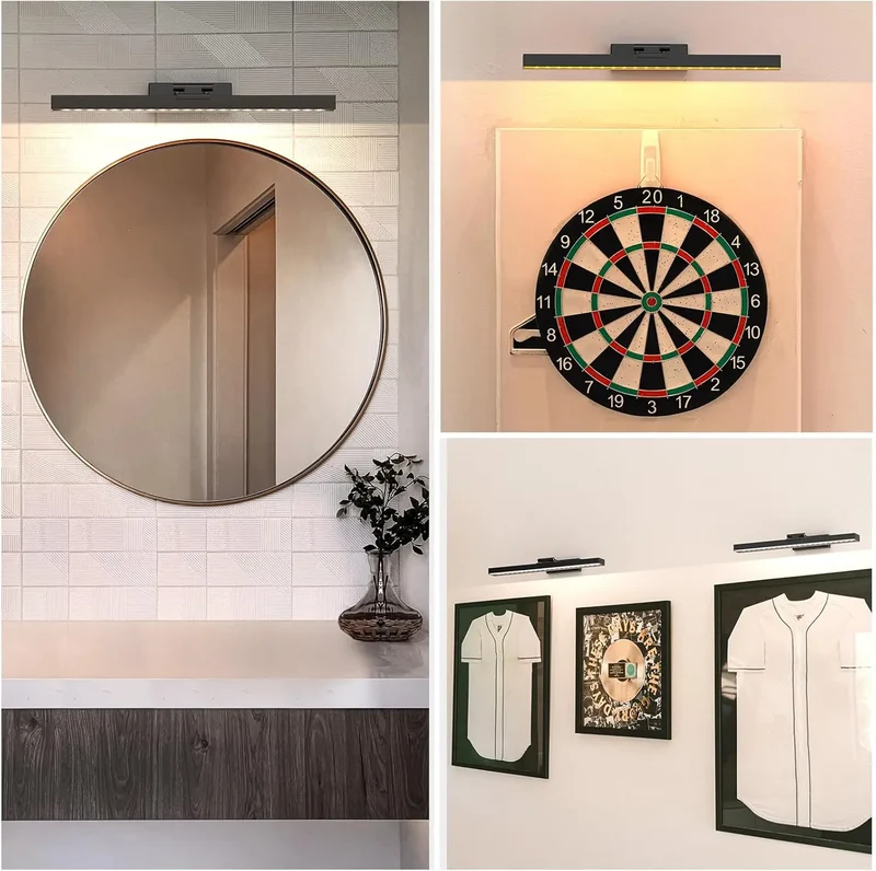 PRTILOUD Wireless Wall Mount Art Light Remote Controlled Dimmable Picture Lamp