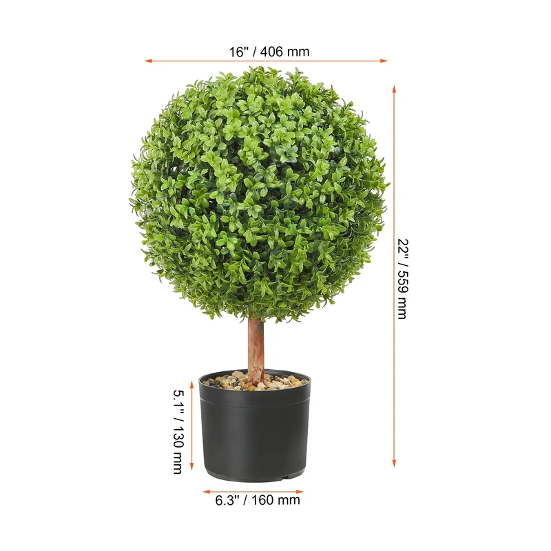 Realistic Artificial Boxwood Spiral Topiary Tree for Garden Decor