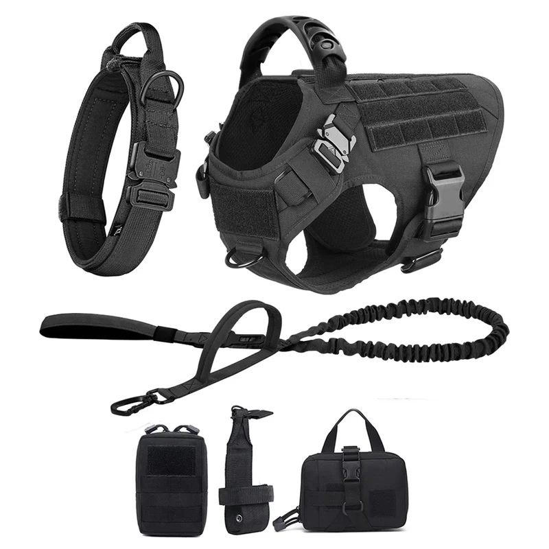 Petravel Padded Nylon Dog Harness And Leash Set Quick Release