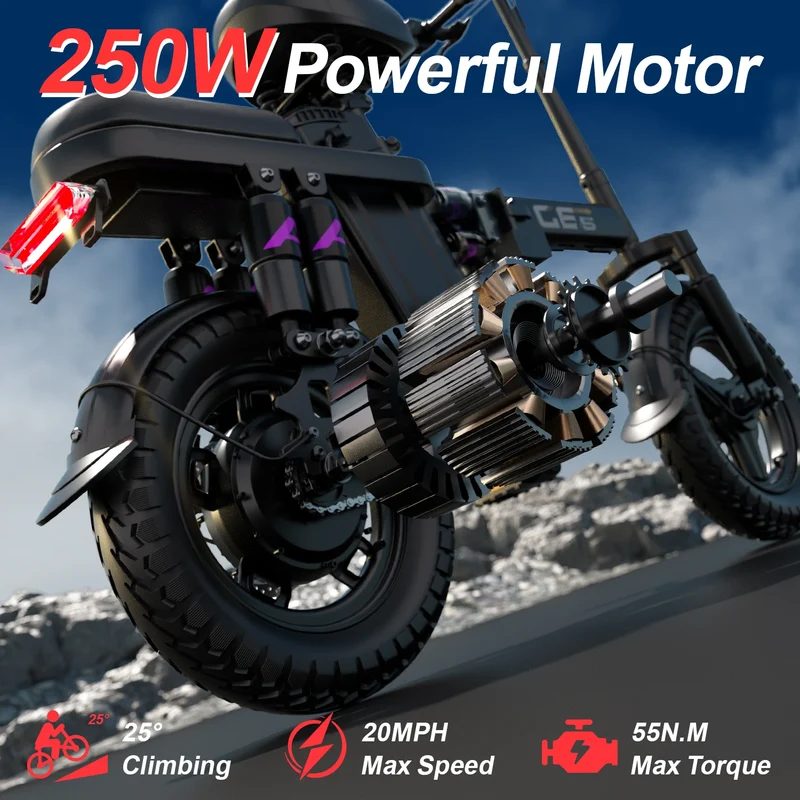 Uplee Ge5 Folding Electric Bicycle 250W Motor Adults Commuter