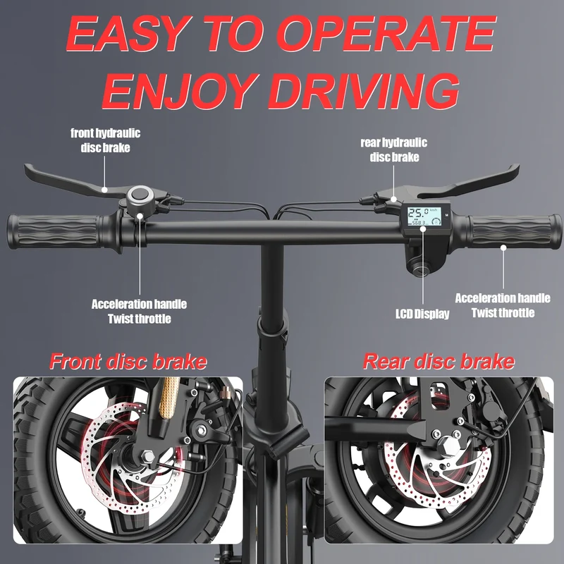 Uplee Ge5 Folding Electric Bicycle 250W Motor Adults Commuter
