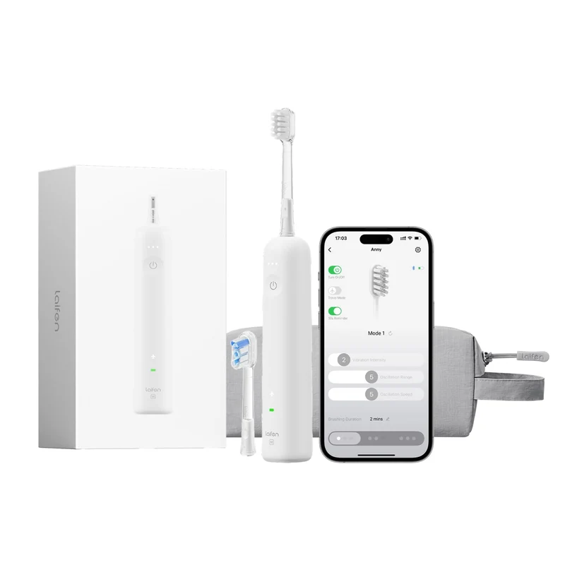 Laifen Wave Spezial Elektrische Zahnbürste mit 2 Bürstenköpfe und Reisetasche